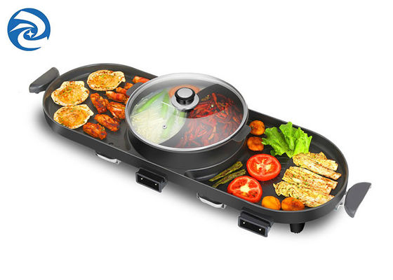 le griglie elettriche 2200W cuoce le padelle sulla piastra senza fumo, stufato di castrato dell'interno del barbecue elettrico 220V