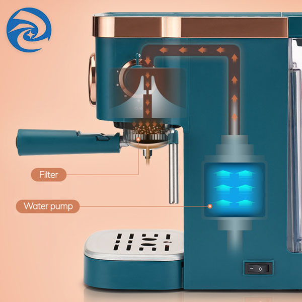 Italiano 1050W della macchina domestica automatica del caffè dei semi piccolo per la casa con latte Frother