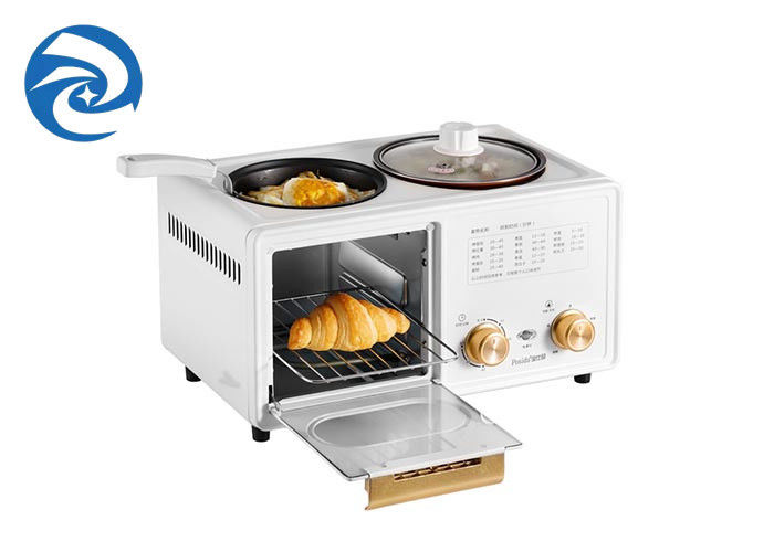 6L padella elettrica 3 in 1 multi fornelli, macchina della prima colazione della luce 6.3qt