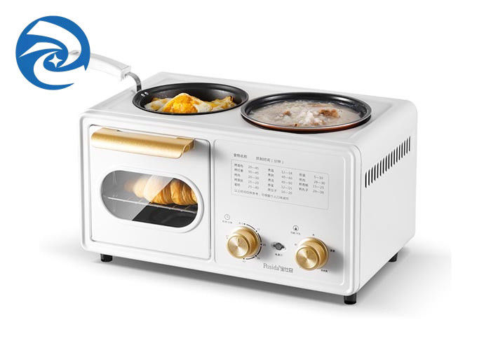 6L padella elettrica 3 in 1 multi fornelli, macchina della prima colazione della luce 6.3qt