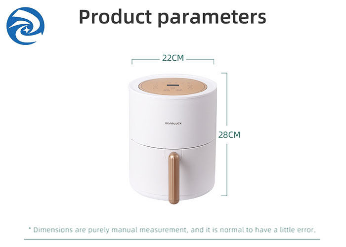 friggitrice 2.6qt dell'aria dello Smart Home di 800W 2.5L intorno a multifunzionale