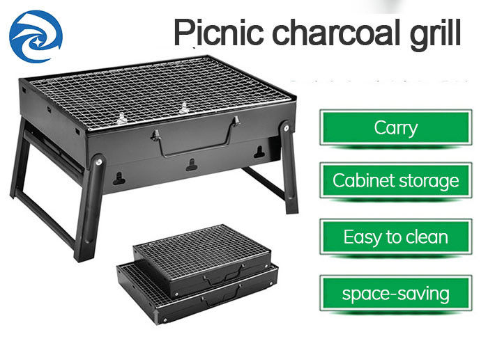 BARBECUE piegante portatile di acciaio inossidabile di 35cm×27cm×20cm